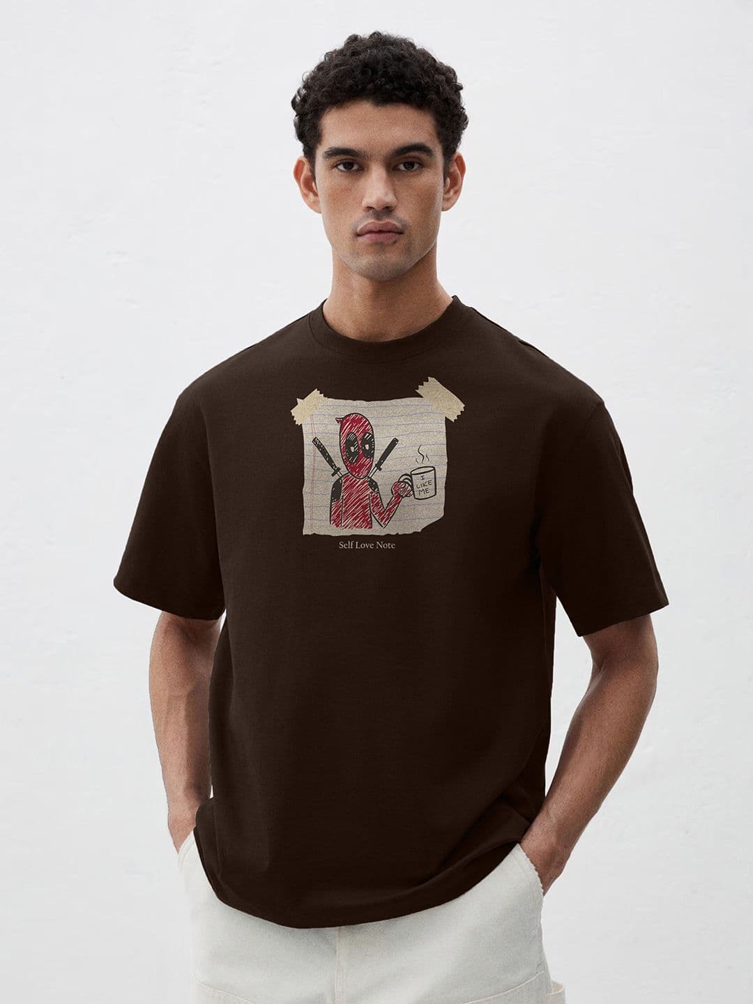 TOGS & TERRE Typography Printed Round Neck Cotton Oversized T-shirt - view 1