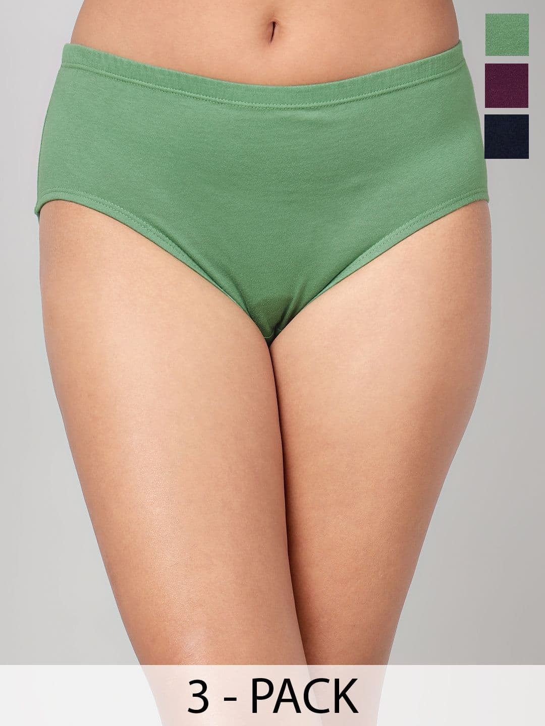 Clovia Pack Of 3 Mid Rise Hipster Briefs PNC533712S - view 1