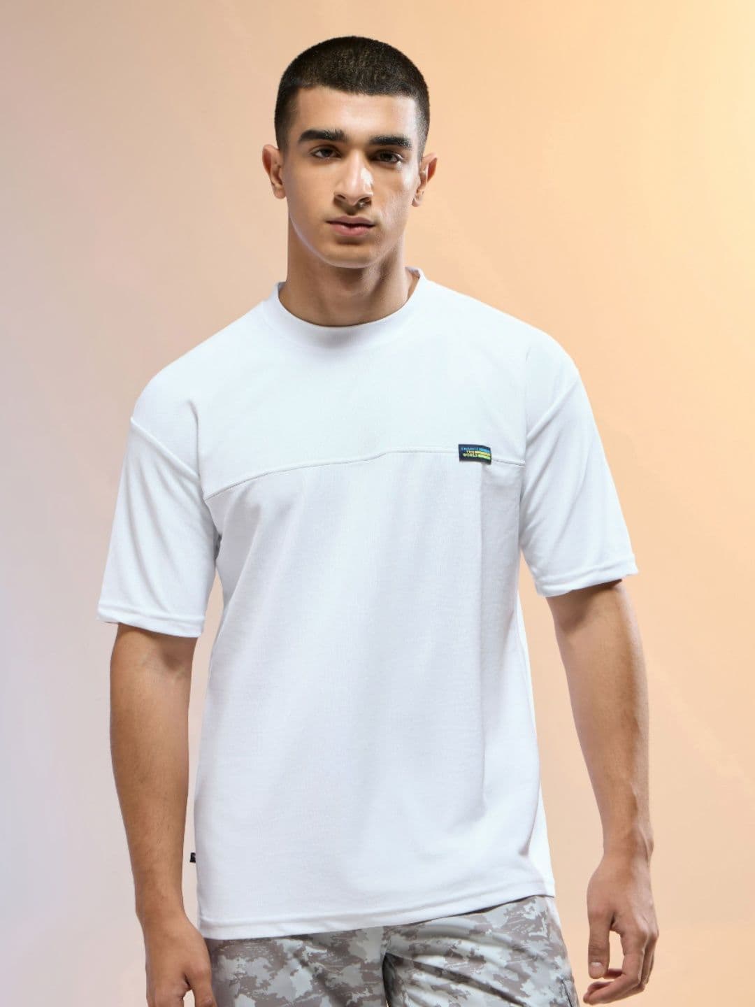 Technosport Men Solid Oversized Round Neck Sports T-shirt with MATPIQ - view 1