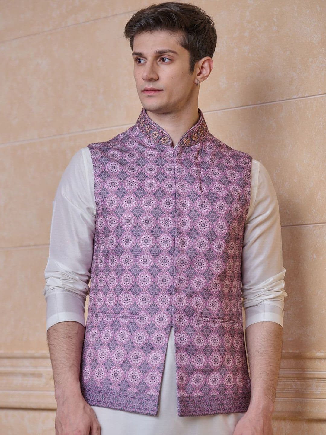 Tasva All Over Printed WovenNehru Jackets - view 1