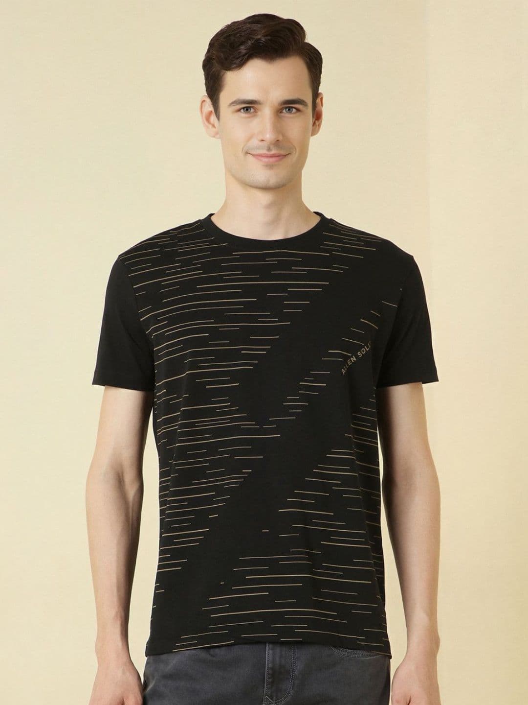 Allen Solly Men Abstract Printed Round Neck Slim Fit T-shirt - view 1