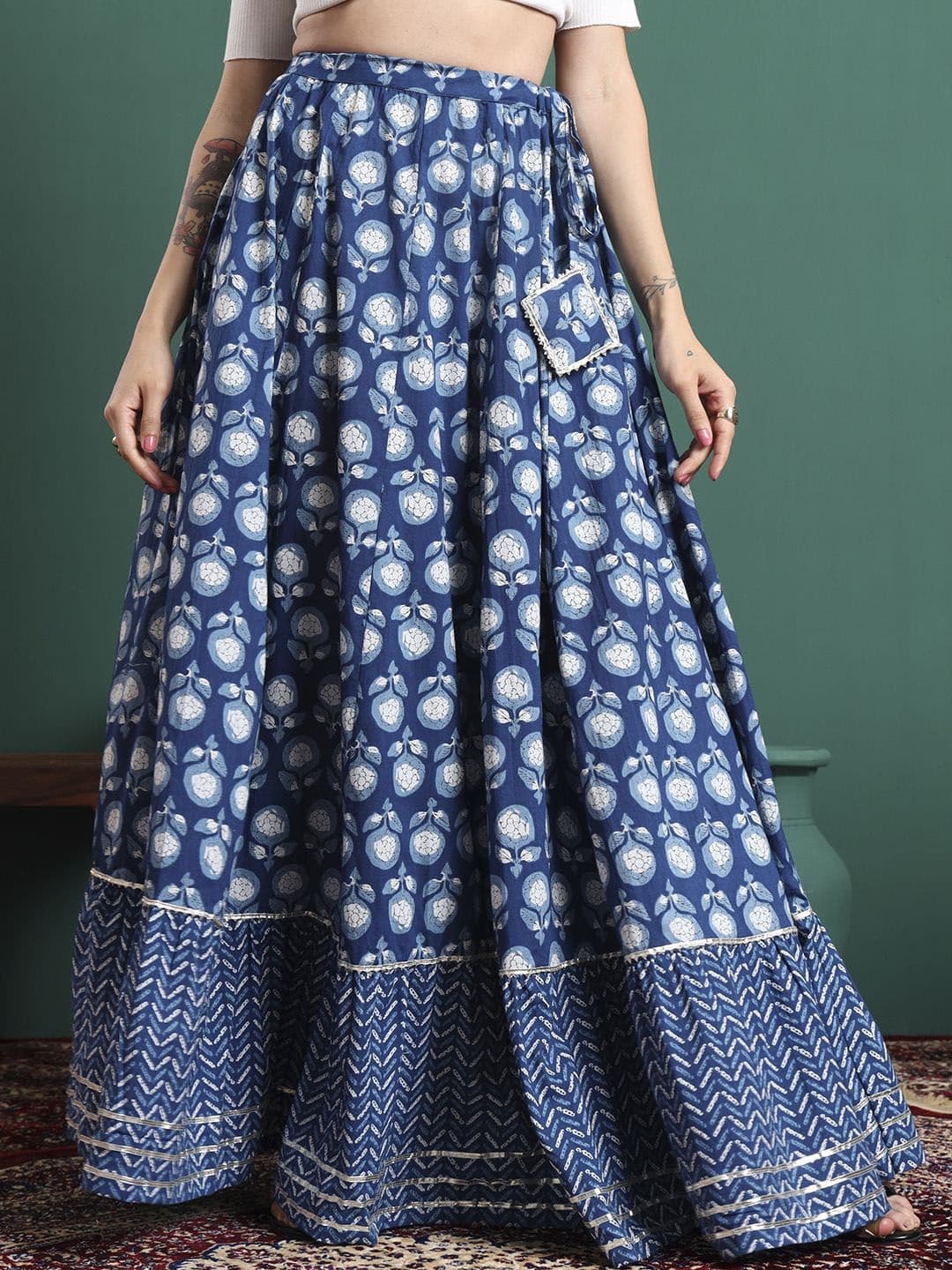 KALINI Printed Flared Maxi Skirts - view 1