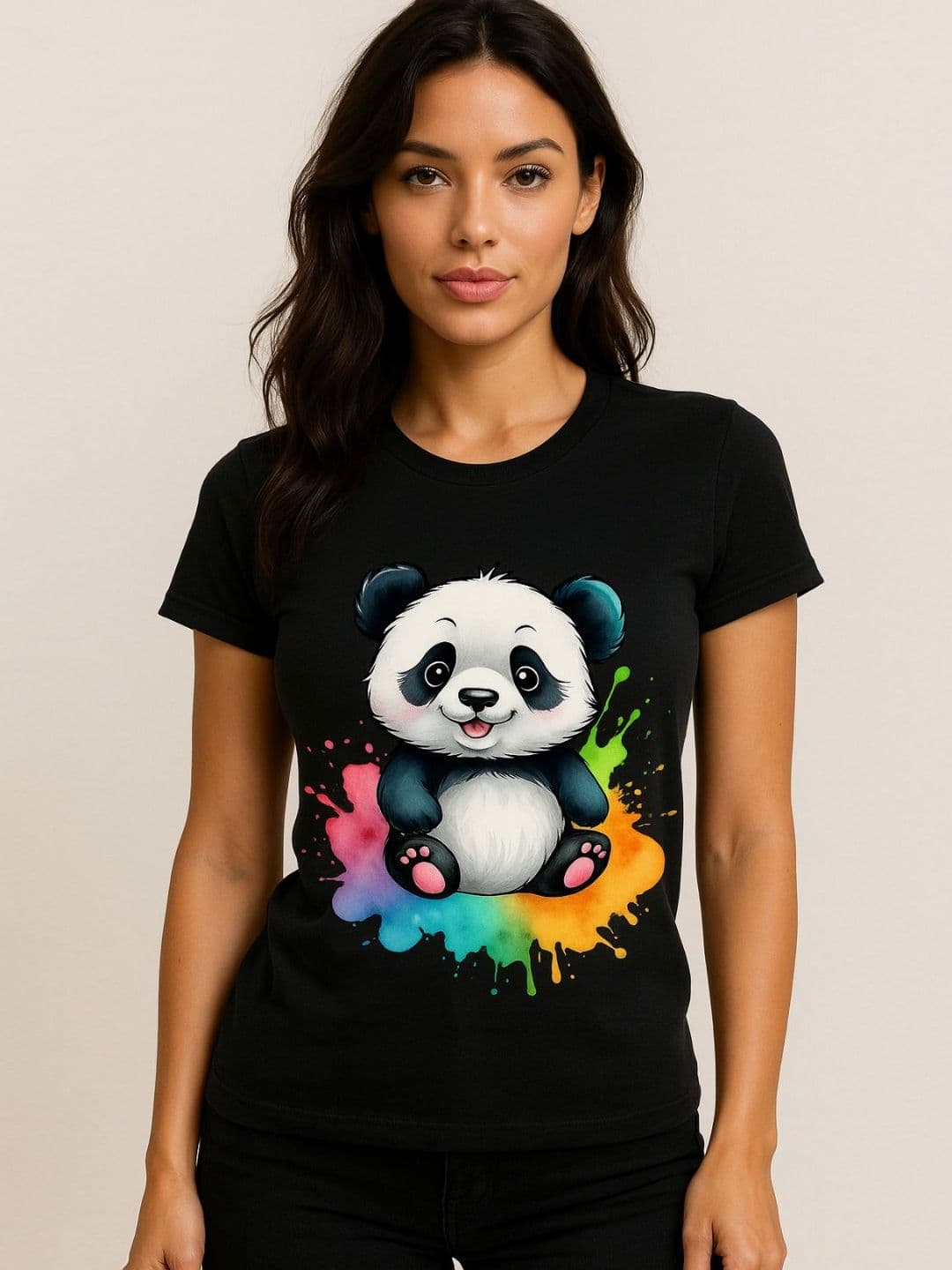 Anikmart Unisex Kung Fu Panda Dri-FIT Graphic Printed Round Neck Cotton T-shirt - view 1
