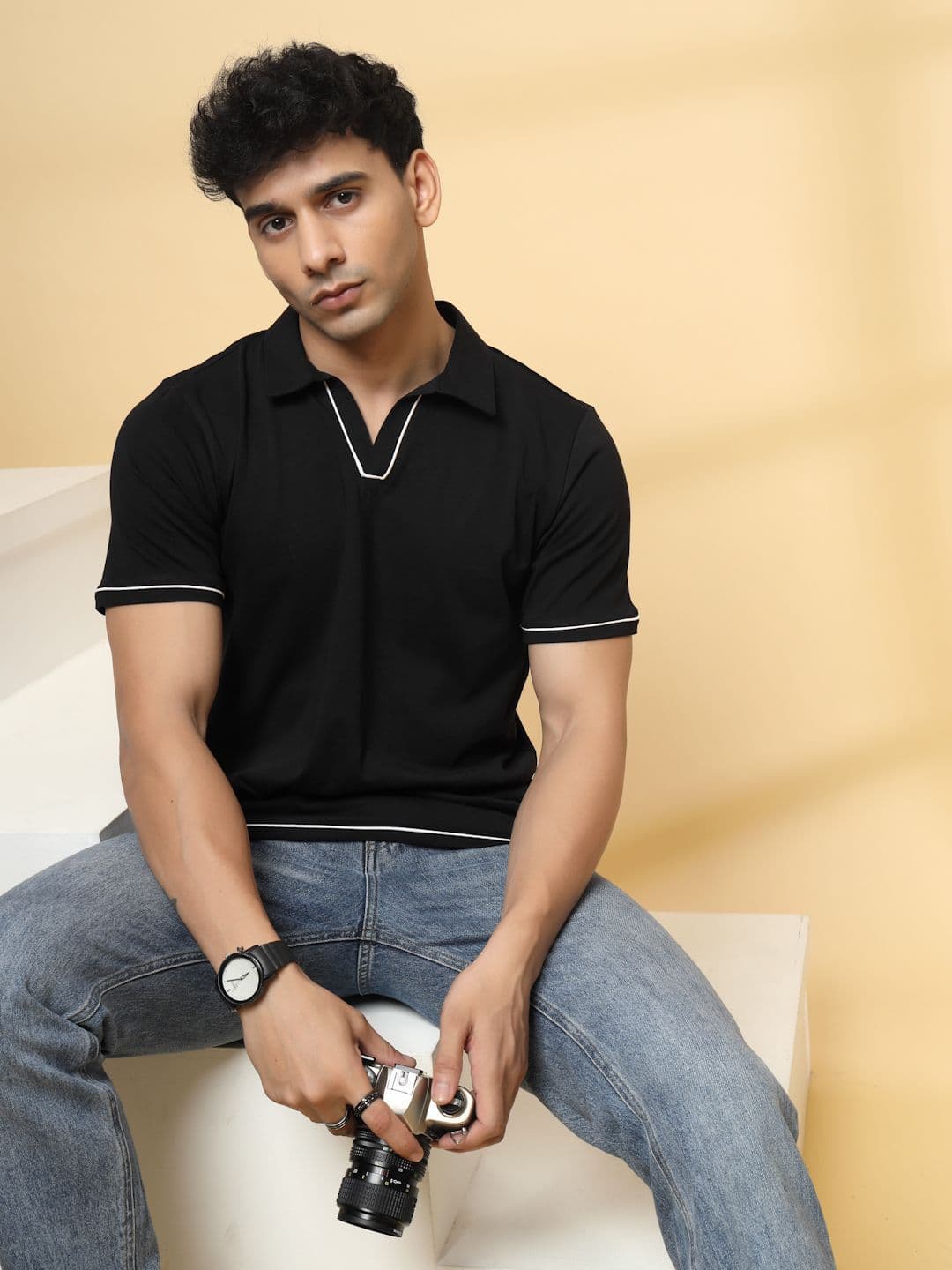 Rigo Polo Collar Cotton T-shirt - view 1