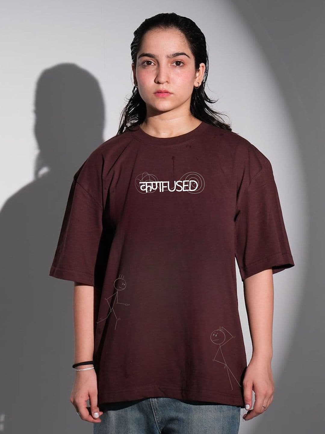 TheBTclub Unisex Graphic Printed Drop-Shoulder Sleeves Cotton T-shirt - view 1