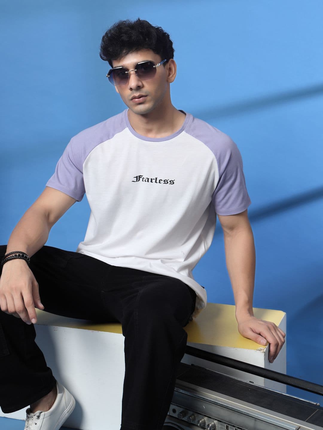 Rigo Men Colourblocked Round Neck Cotton T-shirt - view 1