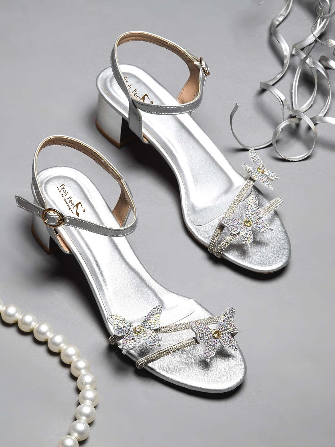 Froh Feet Women Embellished Party Block Sandals - view 1