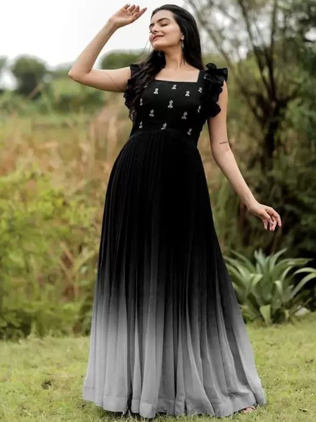 FoxDX Embroidered Gown Maxi Dress - view 1
