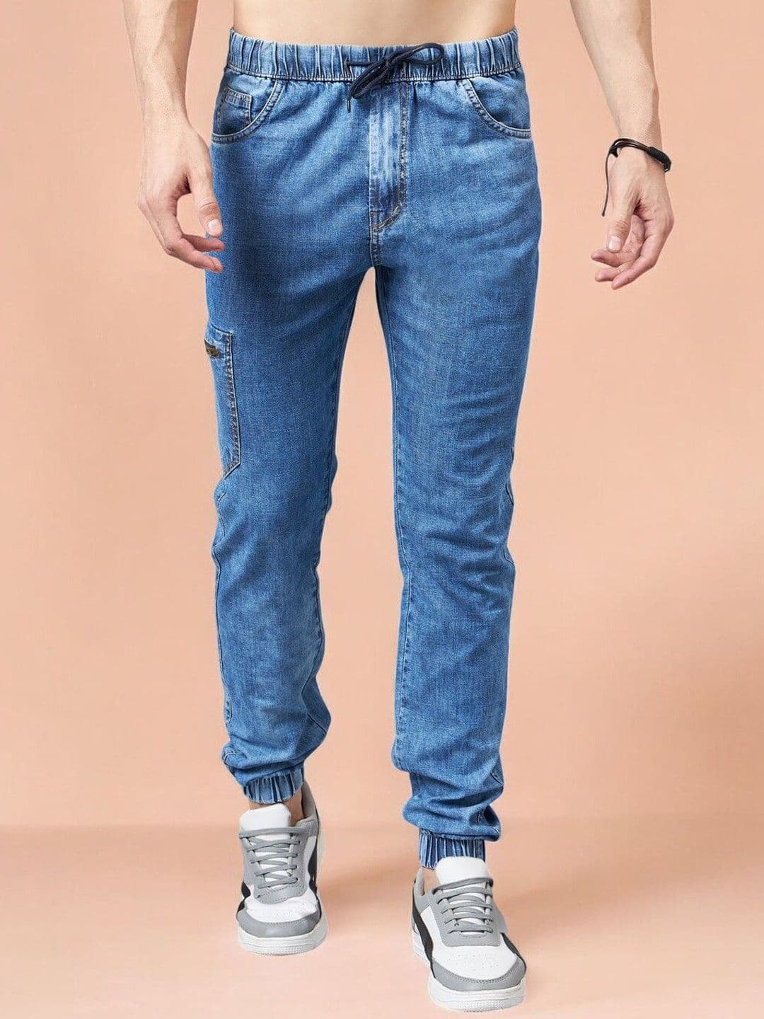 STUDIO NEXX Men Jogger Mid-Rise Light Fade Jeans - view 1