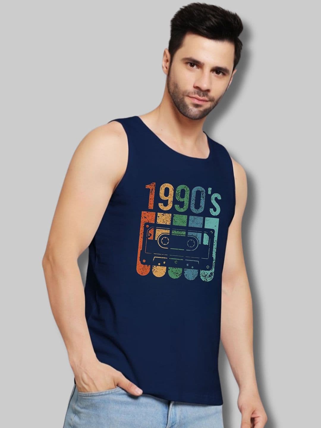 UpClothing Men Printed Cotton Innerwear Gym Vest - view 1