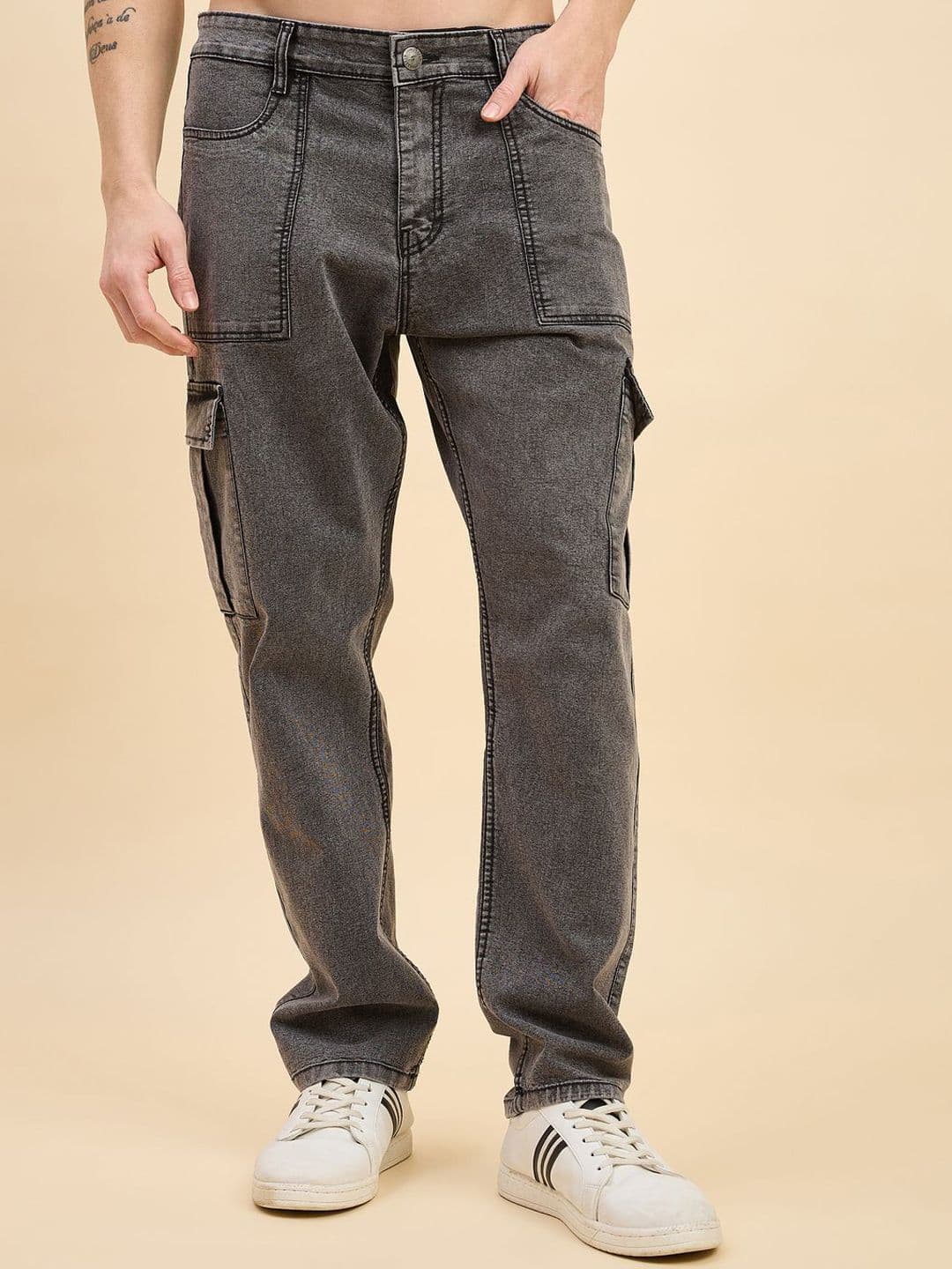STUDIO NEXX Men Straight Fit Mid-Rise Stretchable Jeans - view 1