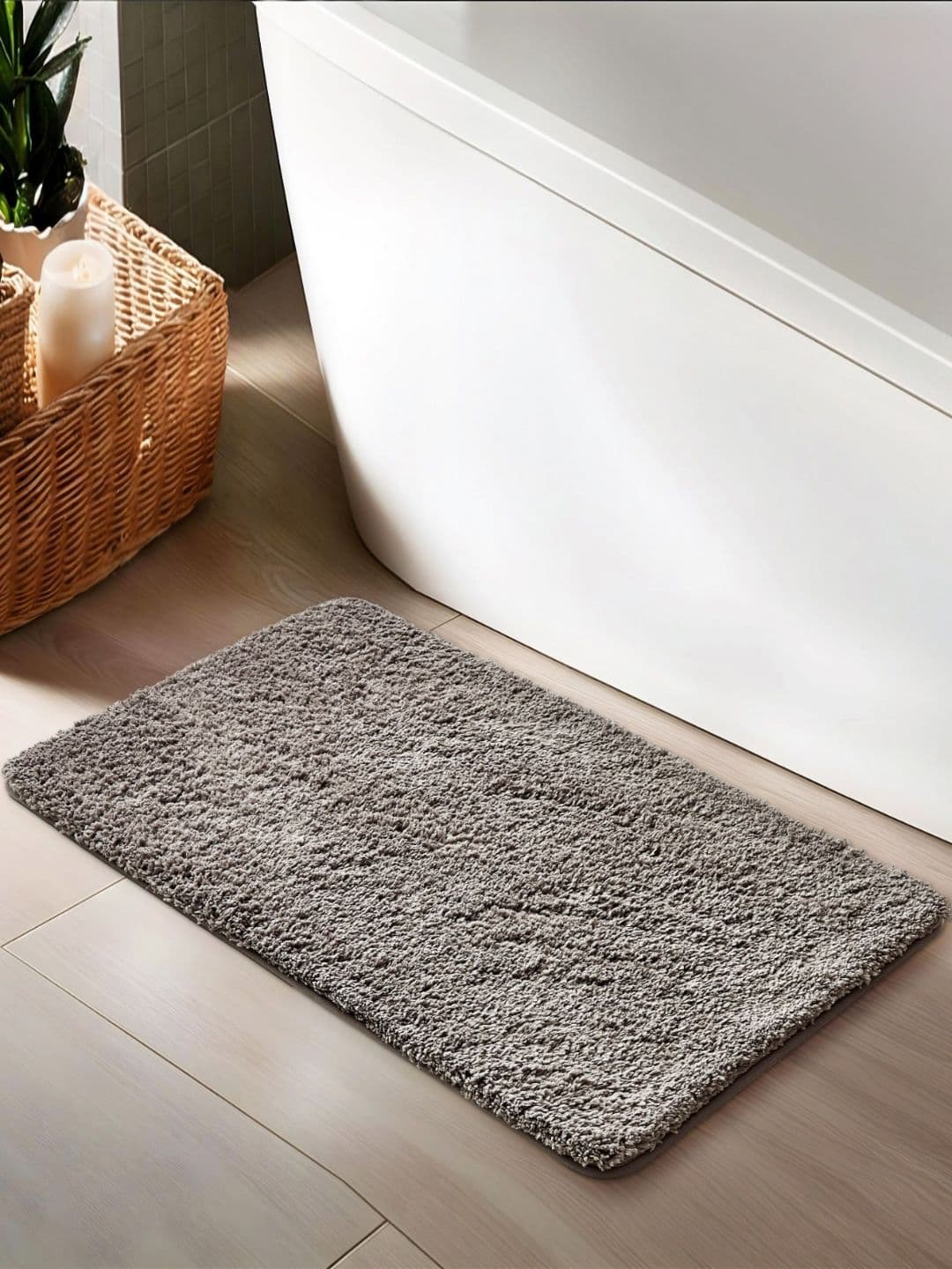 Home Centre Buttercup Zenith Grey Memory Foam 600 GSM Anti-SlipBathRugs - view 1