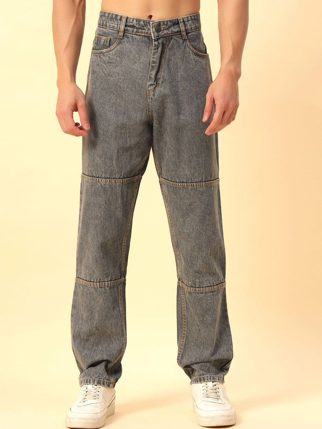 STUDIO NEXX Men Straight Fit Mid-Rise Light Fade Jeans - view 1