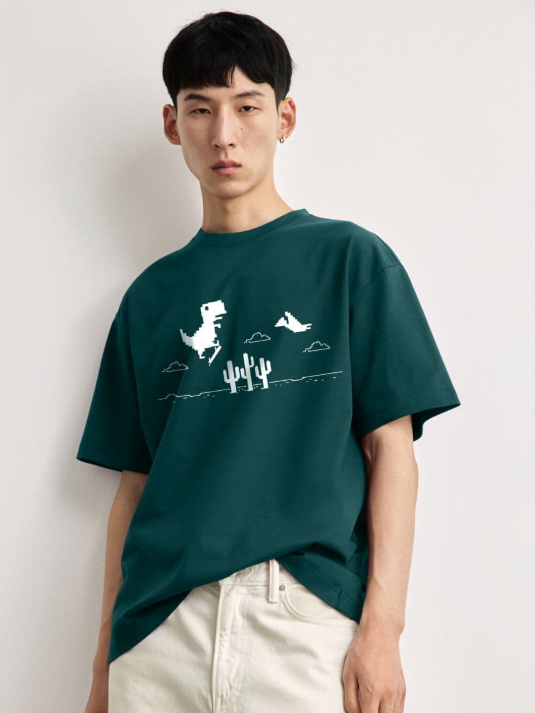 TOGS & TERRE Graphic Printed Round Neck Cotton Classic Oversized Loose Fit T-shirt - view 1