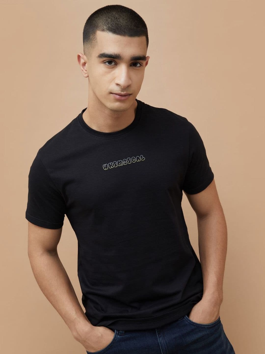 Fame Forever by Lifestyle Round Neck Cotton T-shirt - view 1