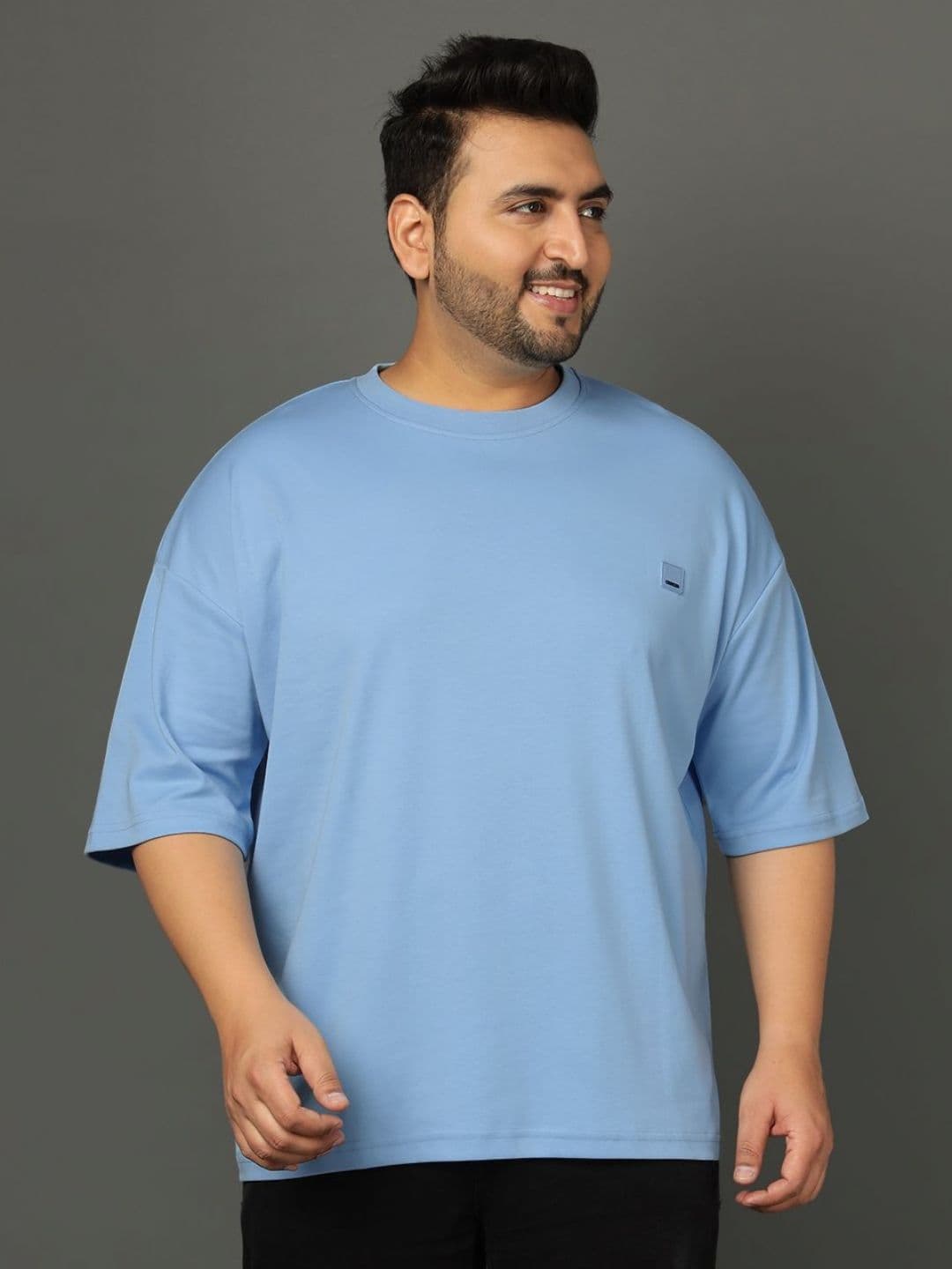 Club York Plus Round Neck Drop-Shoulder Sleeves T-shirt - view 1