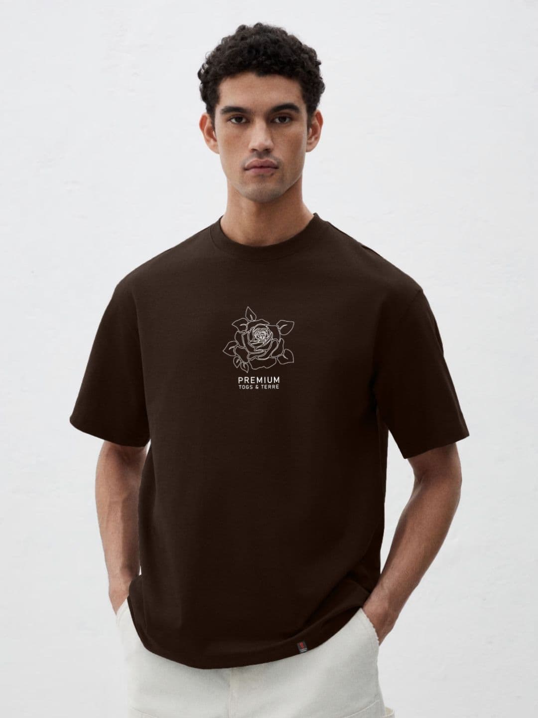 TOGS & TERRE Typography Printed Oversized Organic Cotton T-shirt - view 1