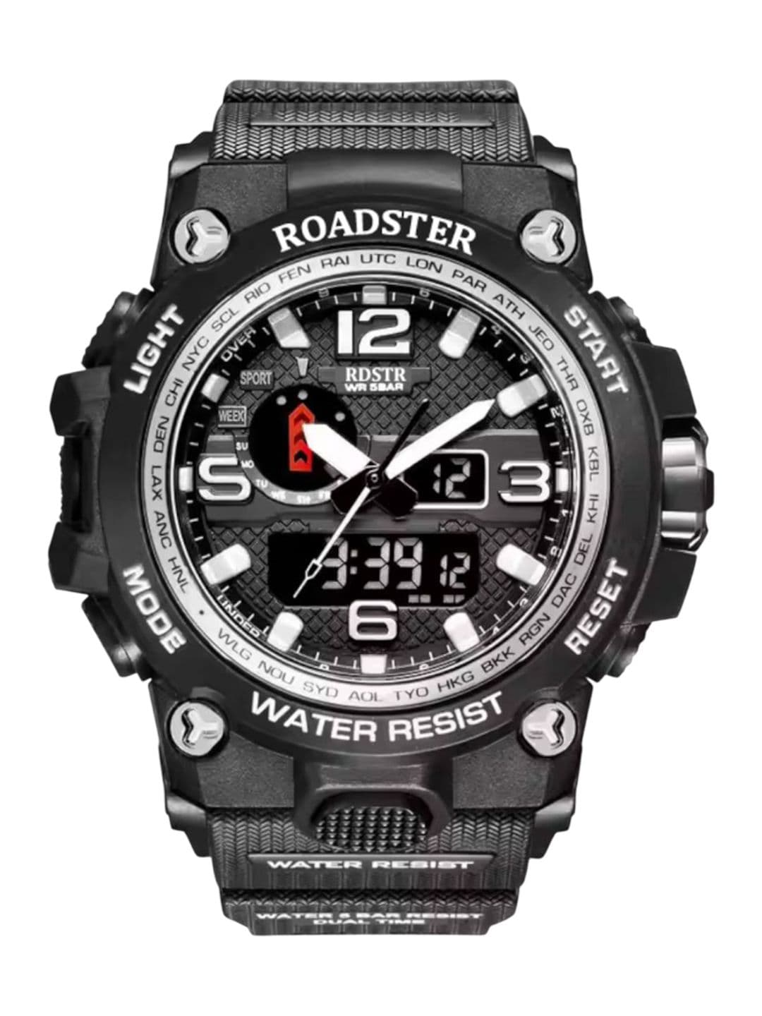 The Roadster Lifestyle Co Men Analogue & Digital Watches RDSTR-1545D-WHIBLK - view 1