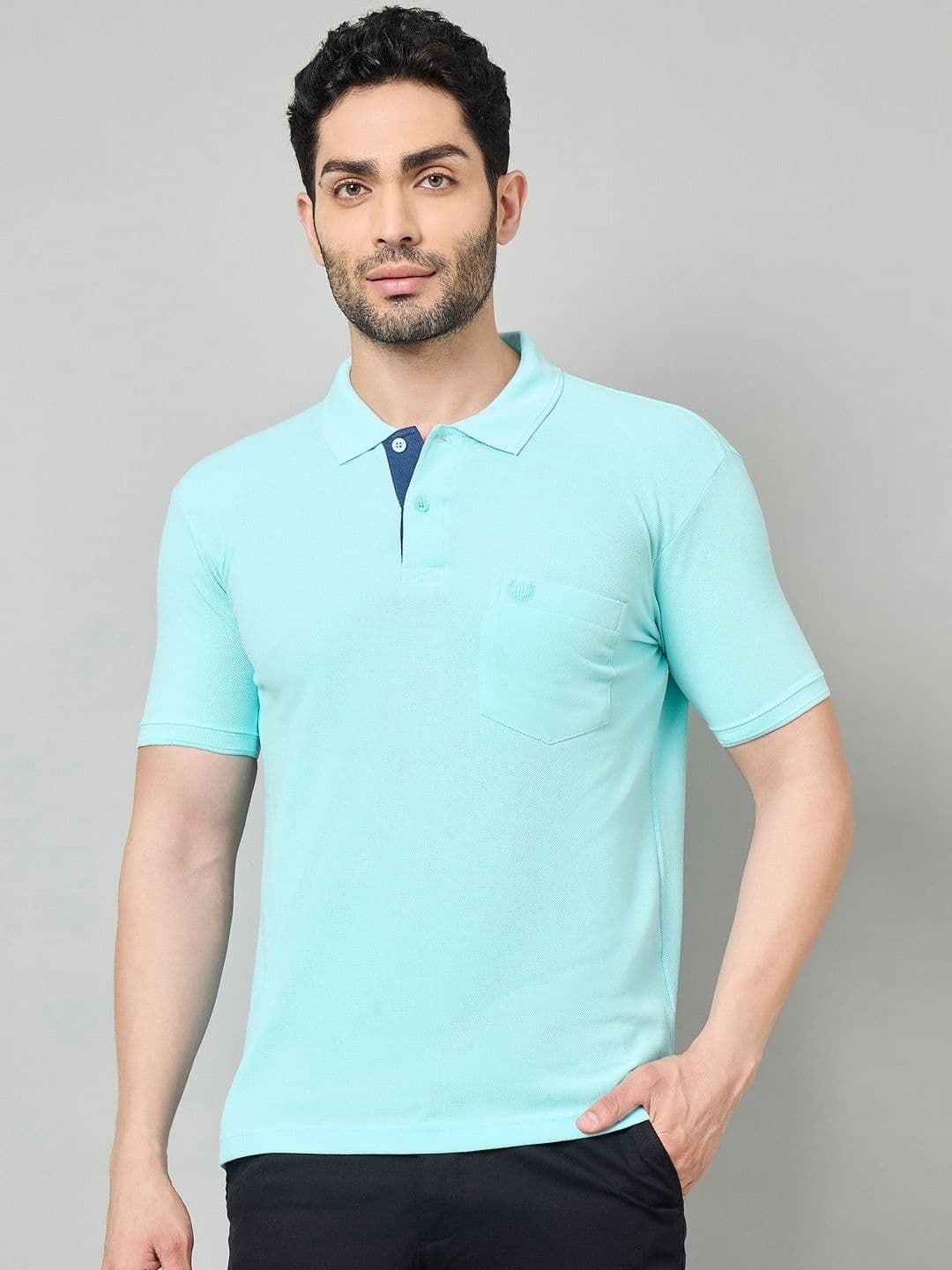 Duke Polo Collar Slim Fit Cotton T-shirt - view 1