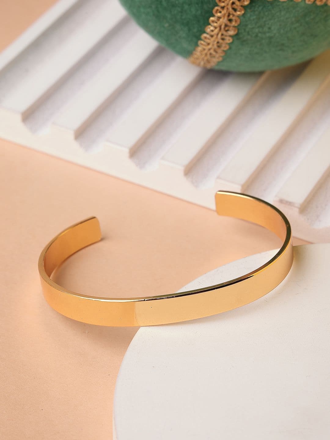 Anouk Men Gold-Plated Stainless Steel Cuff Bracelet - view 1