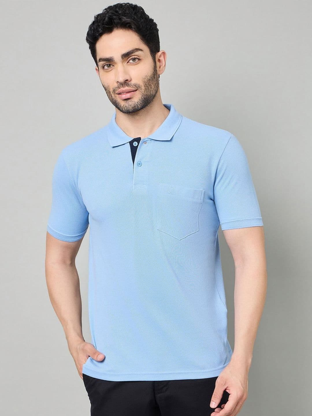 Duke Polo Collar Slim Fit Cotton T-shirt - view 1