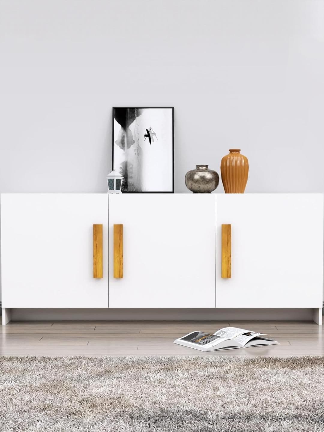 HEXA RED White Multipurpose Sideboard Storage Cabinet for Living Room & Office - view 1