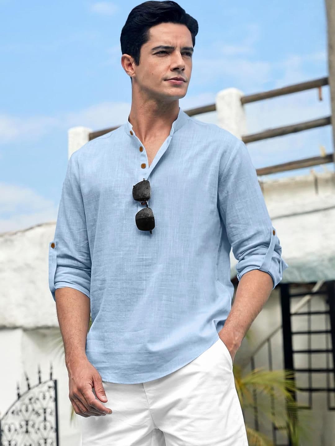 Fifth U Mandarin Collar Straight Kurta - view 1