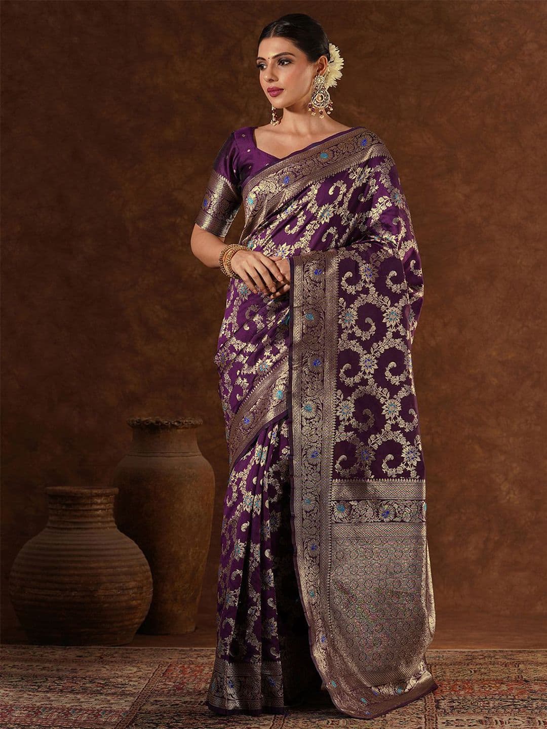 Mitera Woven Design Zari Banarasi Saree - view 1