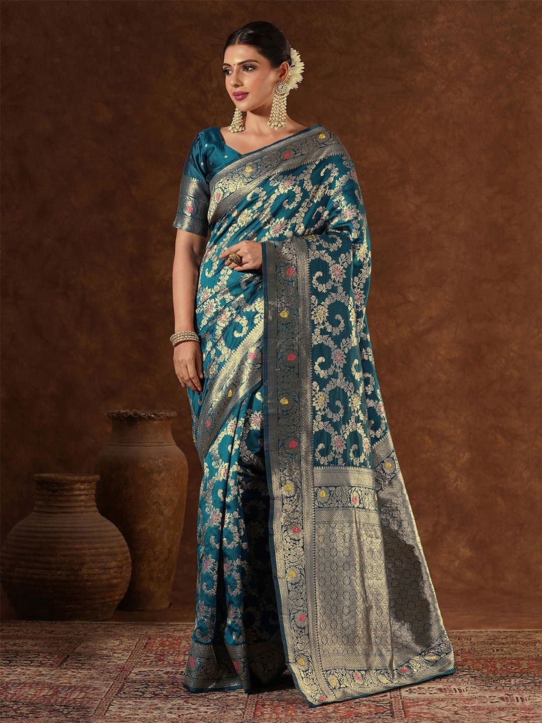 Mitera Woven Design Zari Banarasi Saree - view 1
