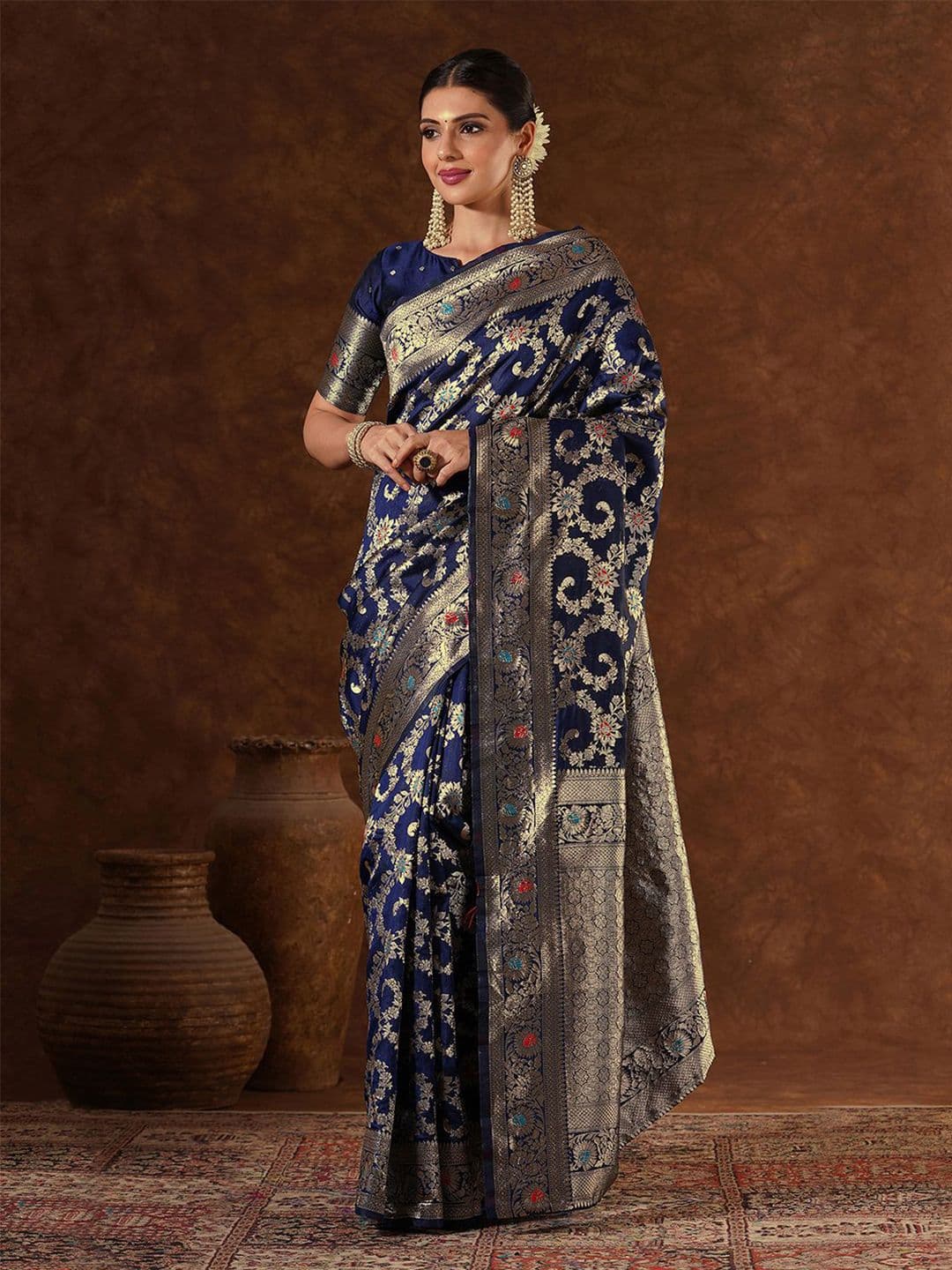 Mitera Woven Design Zari Designer Banarasi Saree - view 1