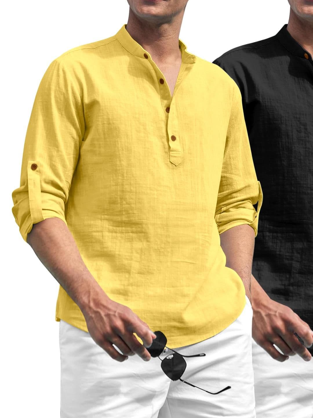 Fifth U Yellow Blended Kurtas - view 1