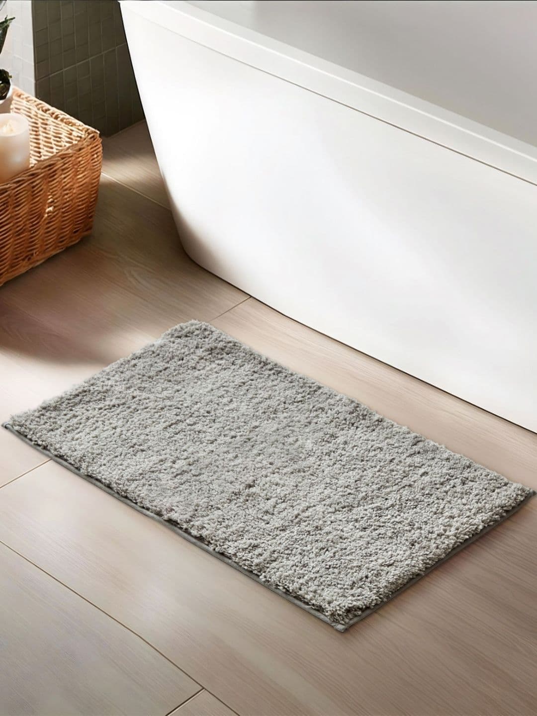 Home Centre Grey Mekong 1780 GSM Anti-Slip Bath Mat - view 1