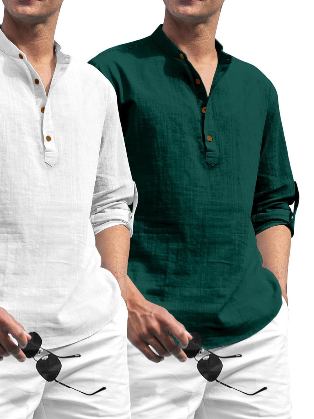Fifth U White Blended Kurtas - view 1