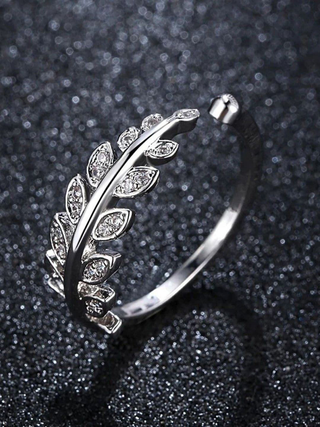 Ringzinnie Stone-Studded Adjustable Finger Ring - view 1