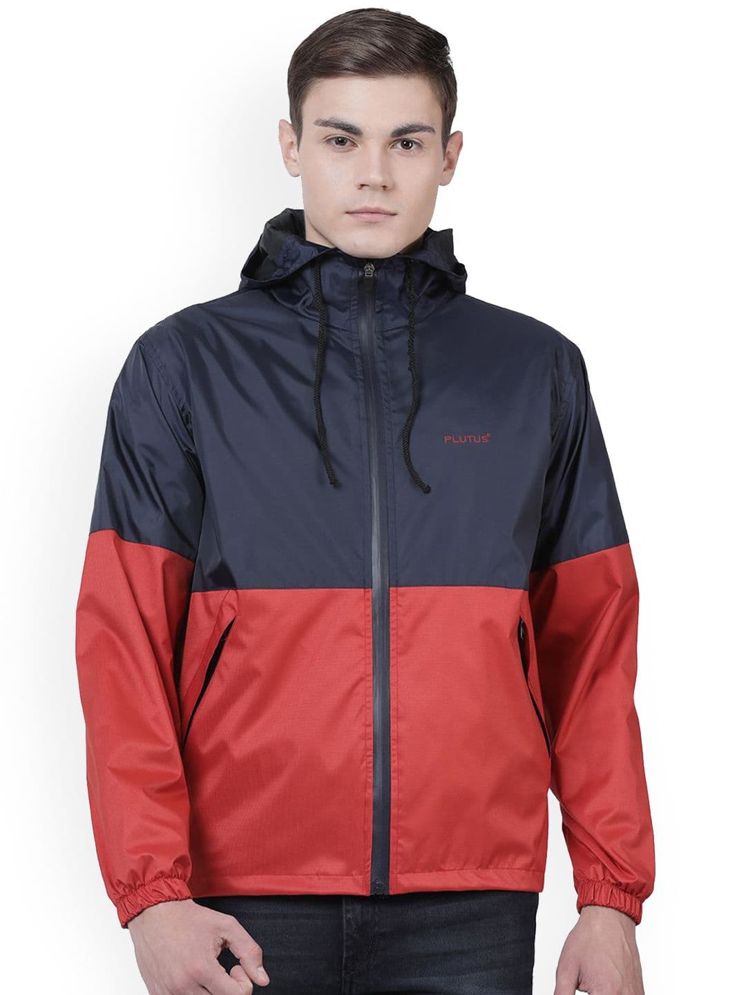 Plutus Colourblocked Water Resistant Hooded Sporty Jacket - view 1