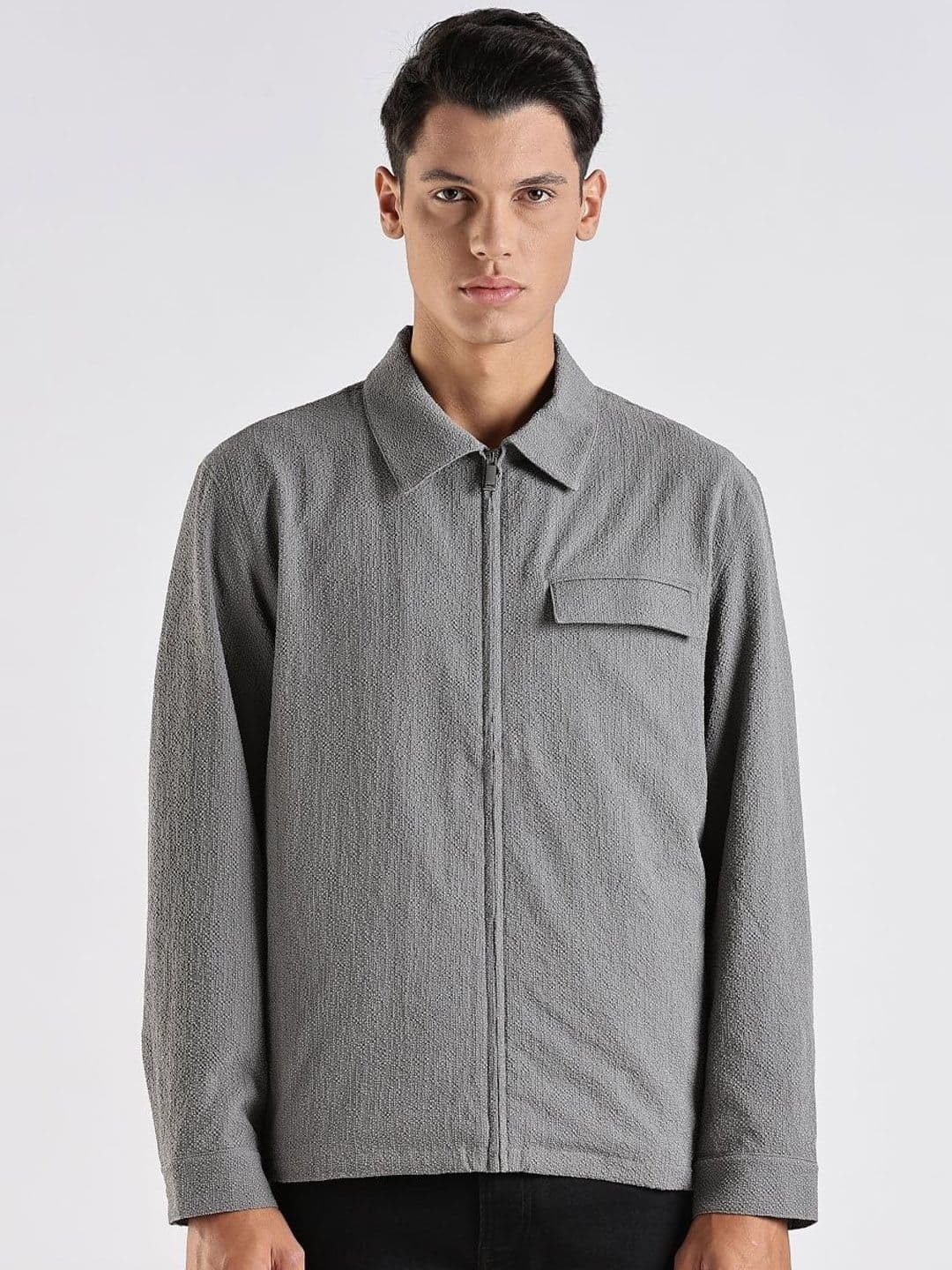 Calvin Klein Jeans Textured Spread Collar Tailored Jacket - view 1