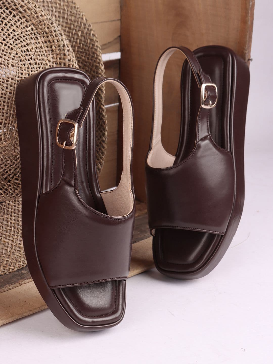 Try Me Platform Heel Sandals with Buckles - view 1