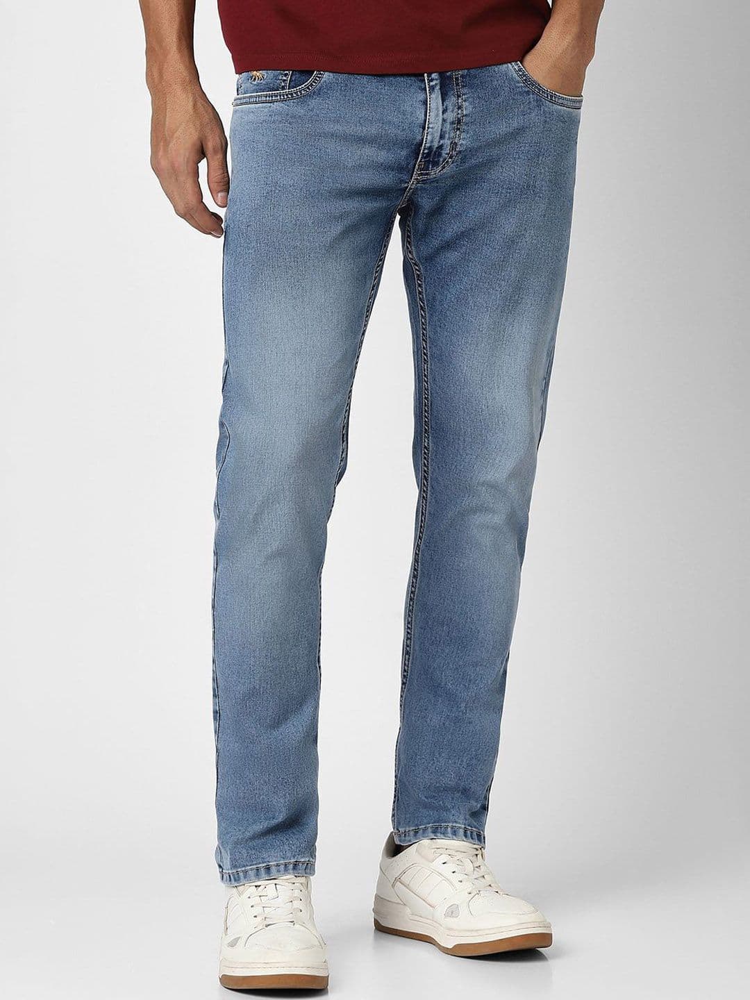 Peter England Casuals Men Skinny Fit Mid-Rise Heavy Fade Jeans - view 1