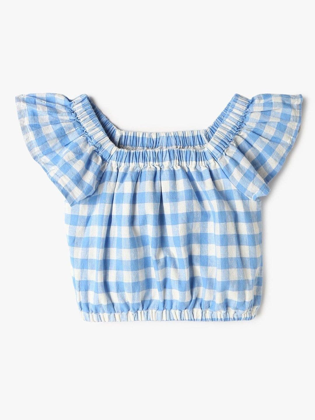 GAP Girls Summer Checks Pure Cotton Regular Top - view 1