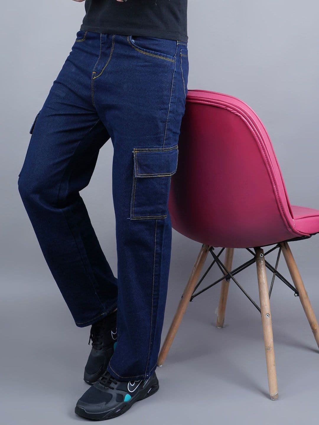 Metronaut Men Classic Relaxed Fit Mid-Rise Stretchable Cargo Jeans - view 1