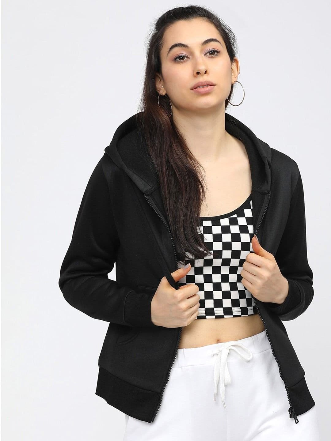 The Roadster Lifestyle Co Hooded Long Sleeves Zipper Sweatshirt - view 1