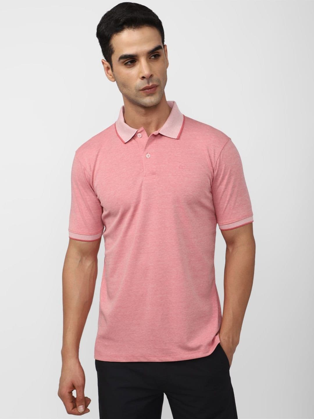 Peter England Men Solid Polo Collar Slim Fit T-shirt - view 1