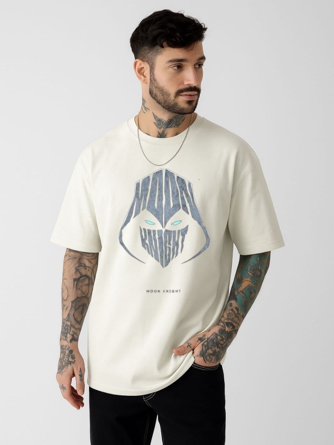 Be Crazy Men Graphic Printed Round Neck Cotton Oversized T-shirt - view 1