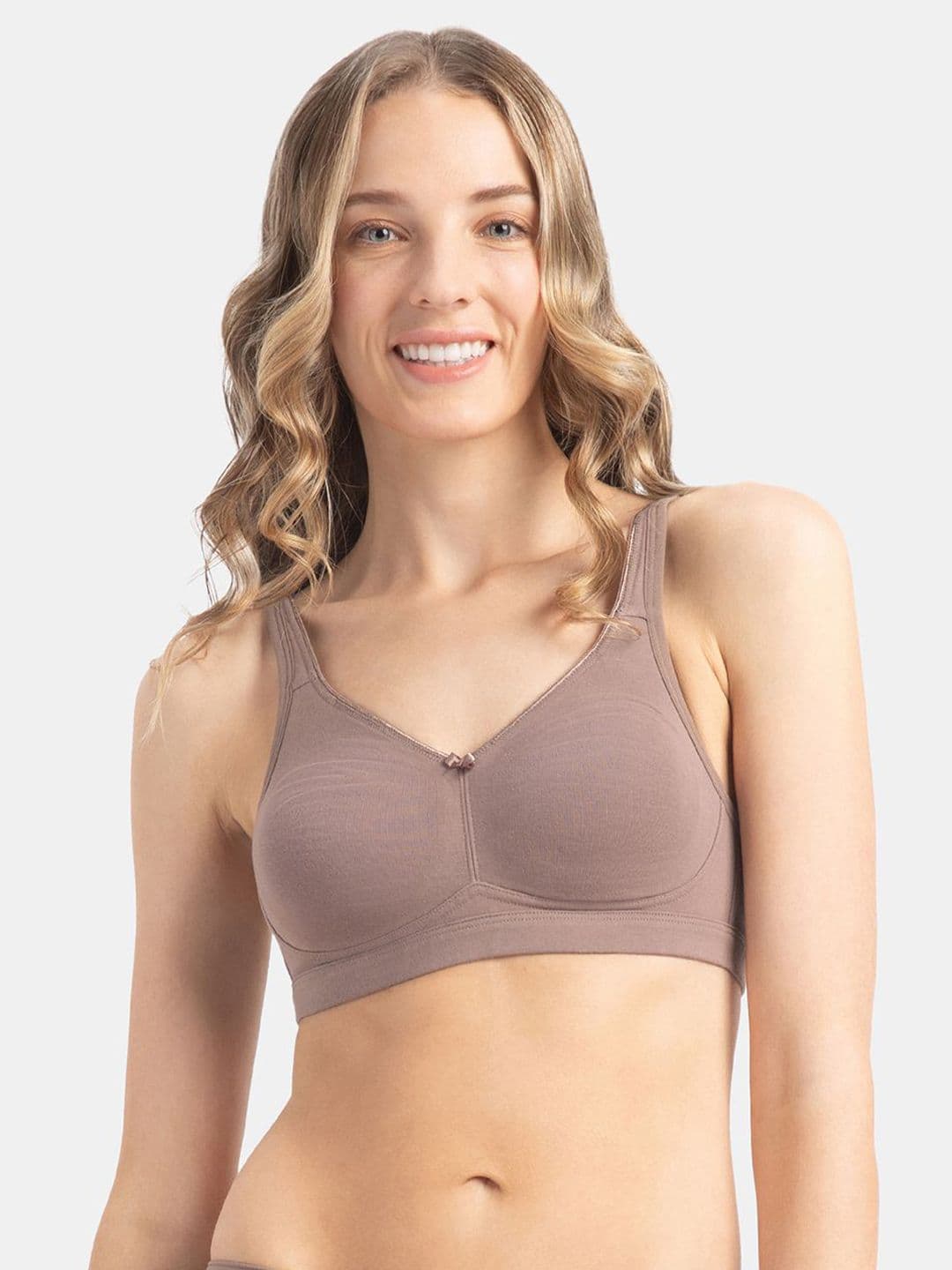 Jockey Wirefree Non Padded Cotton Full Coverage Solid Moulded Everyday Bra-FE41 - view 1