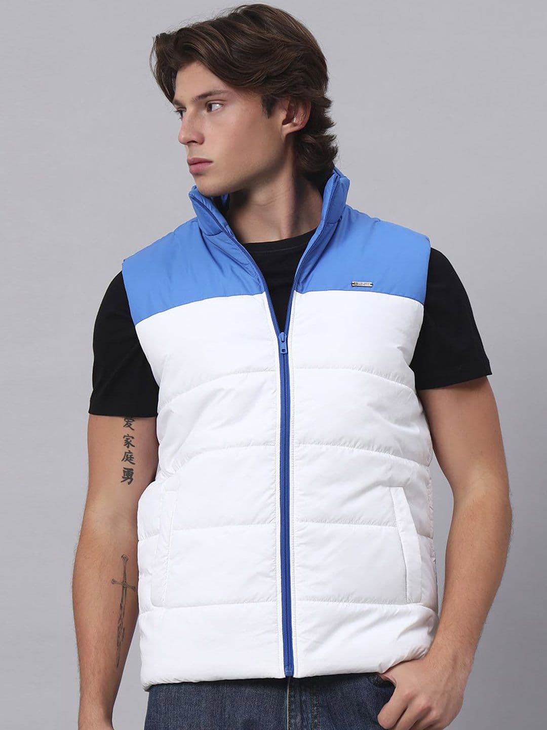 AR-FIT Mock Collar Sleeveless Lightweight Rapid-Dry Bomber Jacket - view 1