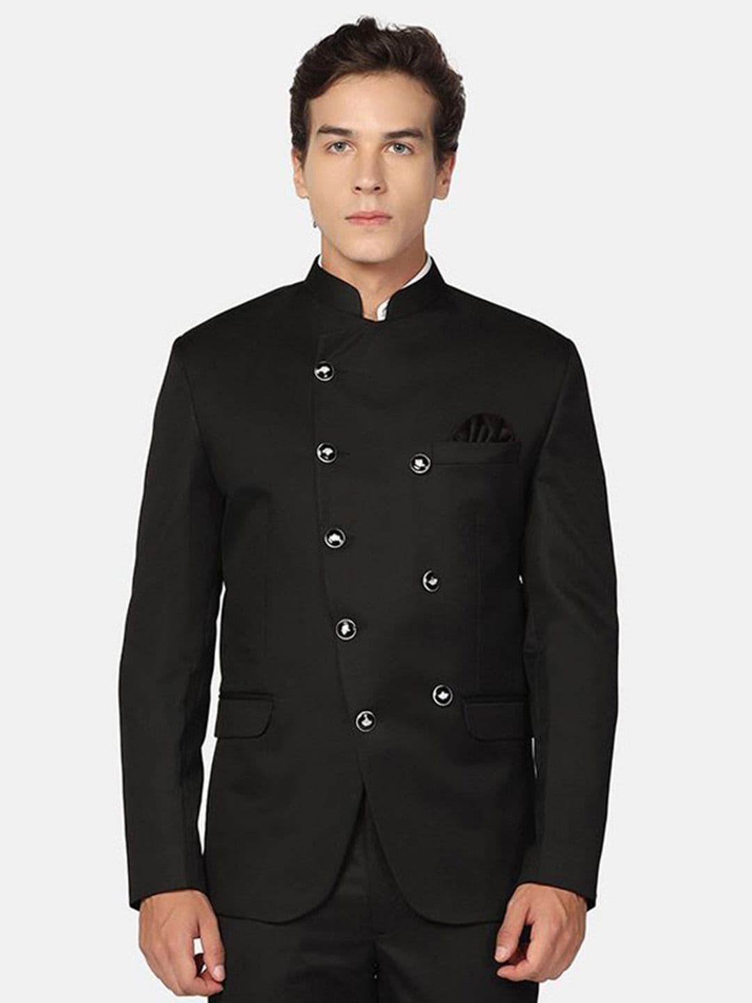 TAHVO Men Regular Fit Angrakha Style Bandhgala Blazer and Trouser - view 1