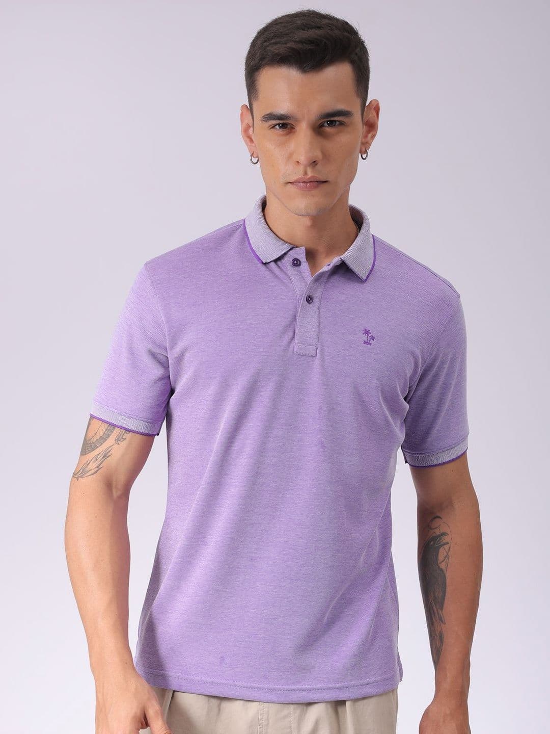 The Indian Garage Co Men Solid Polo Collar T-shirt - view 1