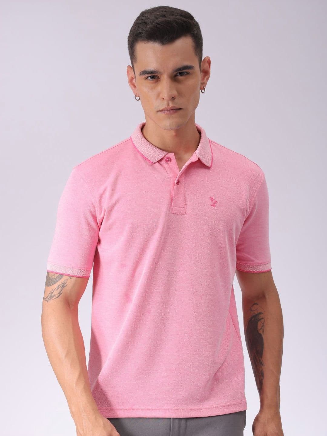 The Indian Garage Co Men Solid Polo Collar T-shirt - view 1