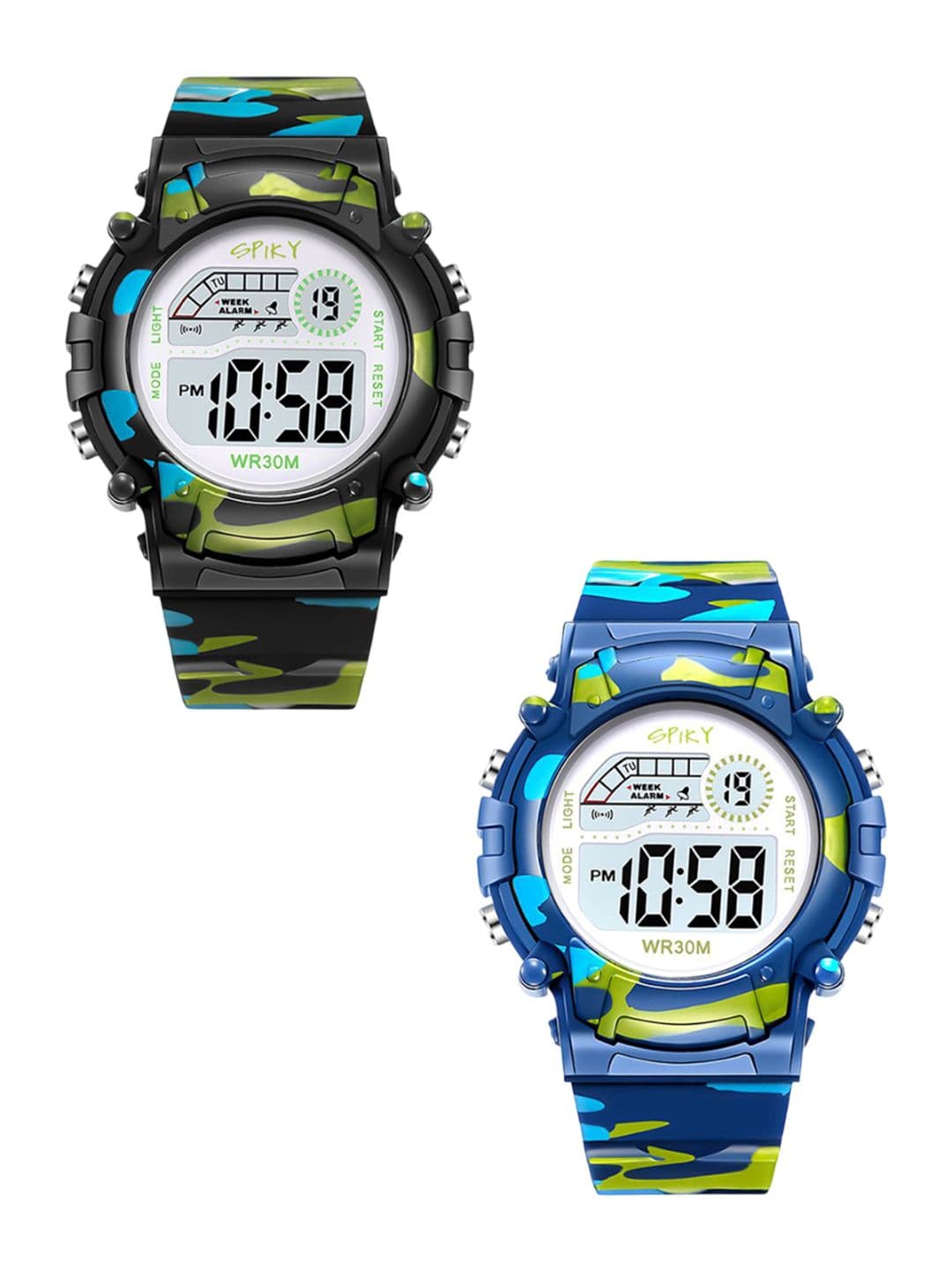 Spiky Kids Pack Of 2 Digital Multi Function Automatic Watch - view 1
