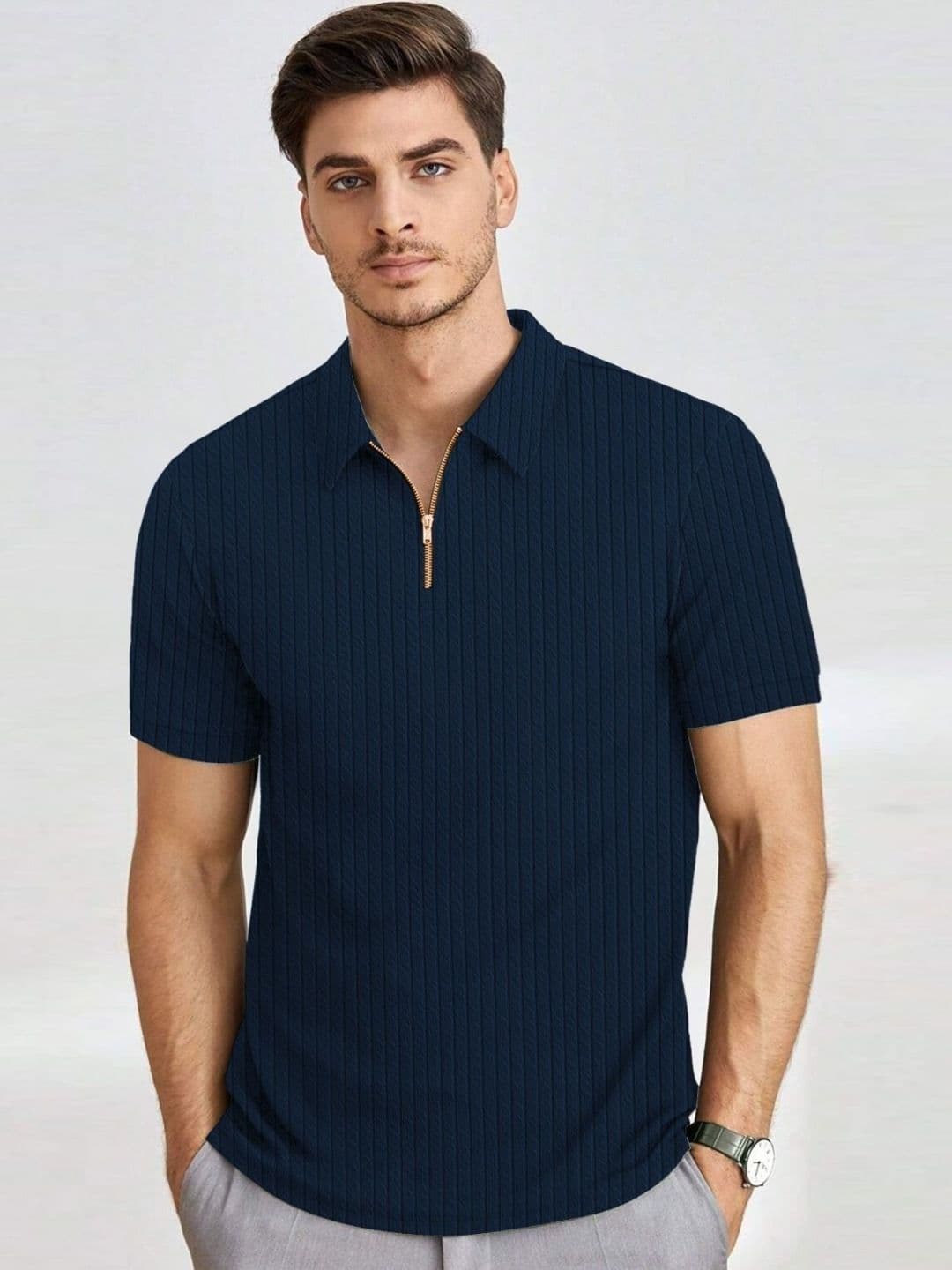 KAJARU Self Design Polo Collar T-shirt - view 1
